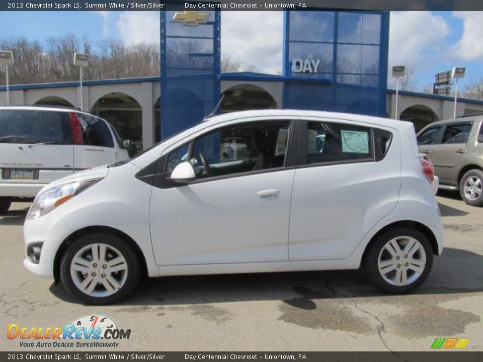 2013 Chevrolet Spark LS Summit White / Silver/Silver Photo #2