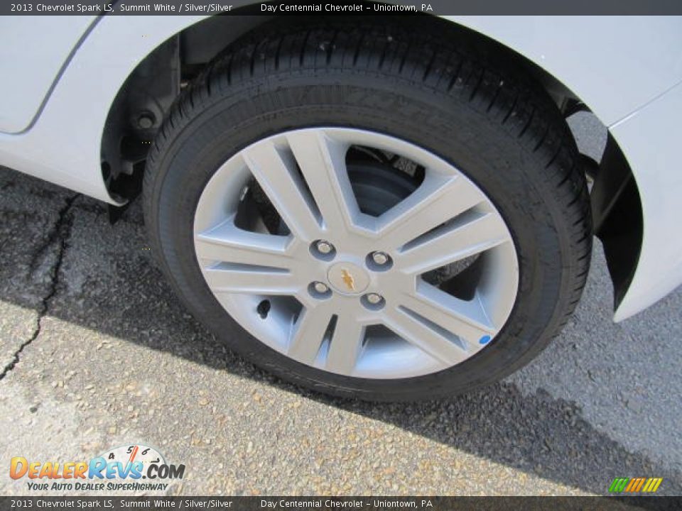 2013 Chevrolet Spark LS Summit White / Silver/Silver Photo #3