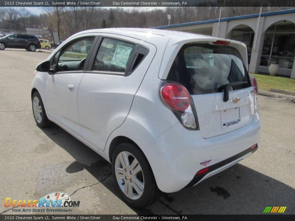 2013 Chevrolet Spark LS Summit White / Silver/Silver Photo #4