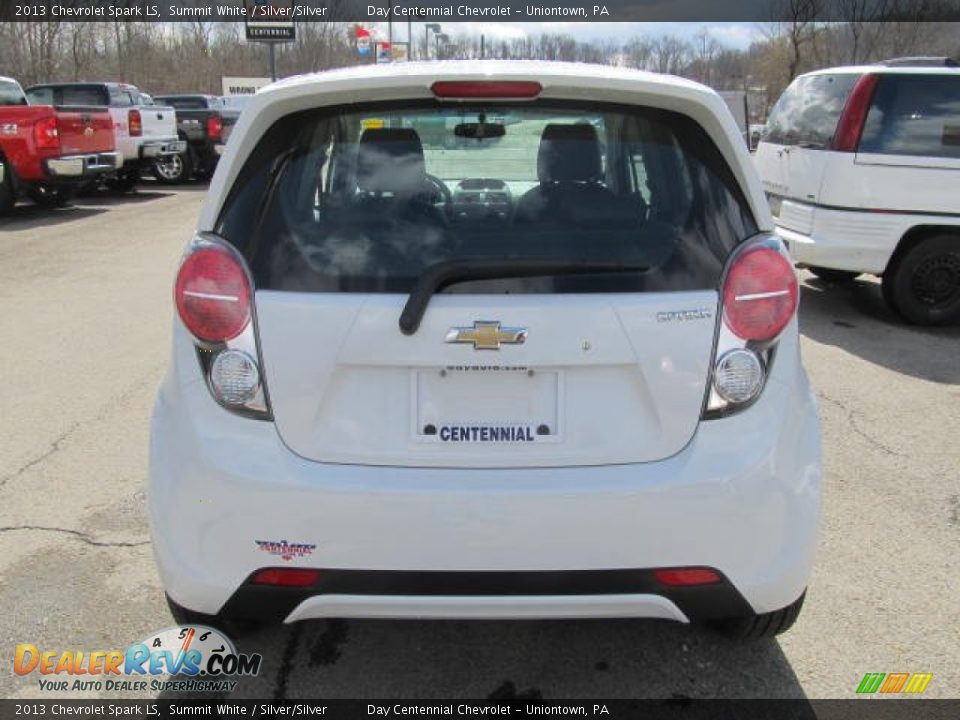2013 Chevrolet Spark LS Summit White / Silver/Silver Photo #5