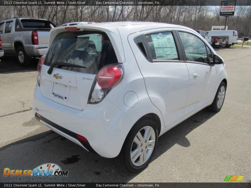 2013 Chevrolet Spark LS Summit White / Silver/Silver Photo #6