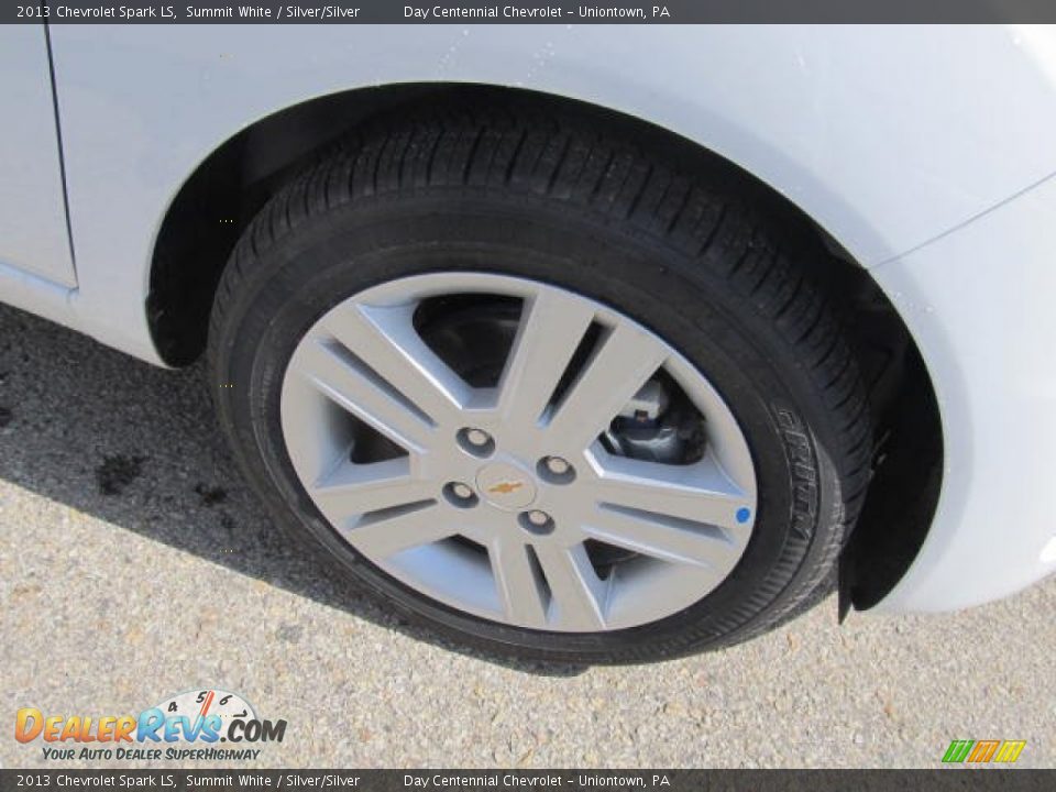 2013 Chevrolet Spark LS Summit White / Silver/Silver Photo #9