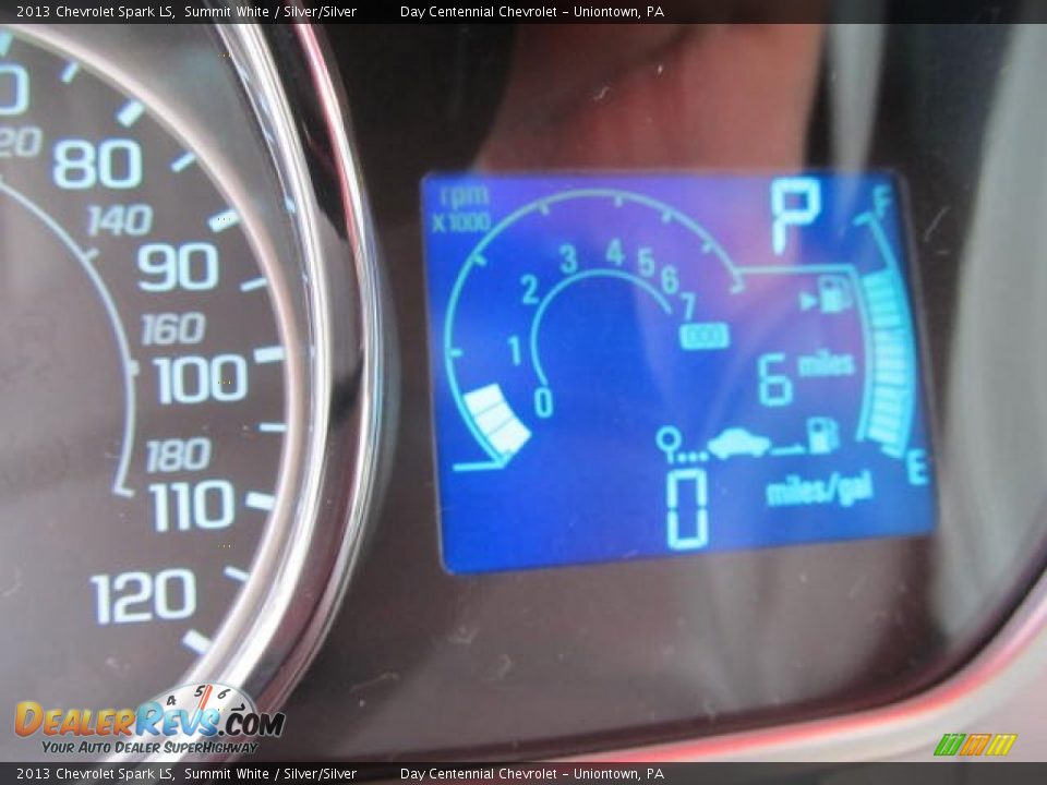 2013 Chevrolet Spark LS Summit White / Silver/Silver Photo #20