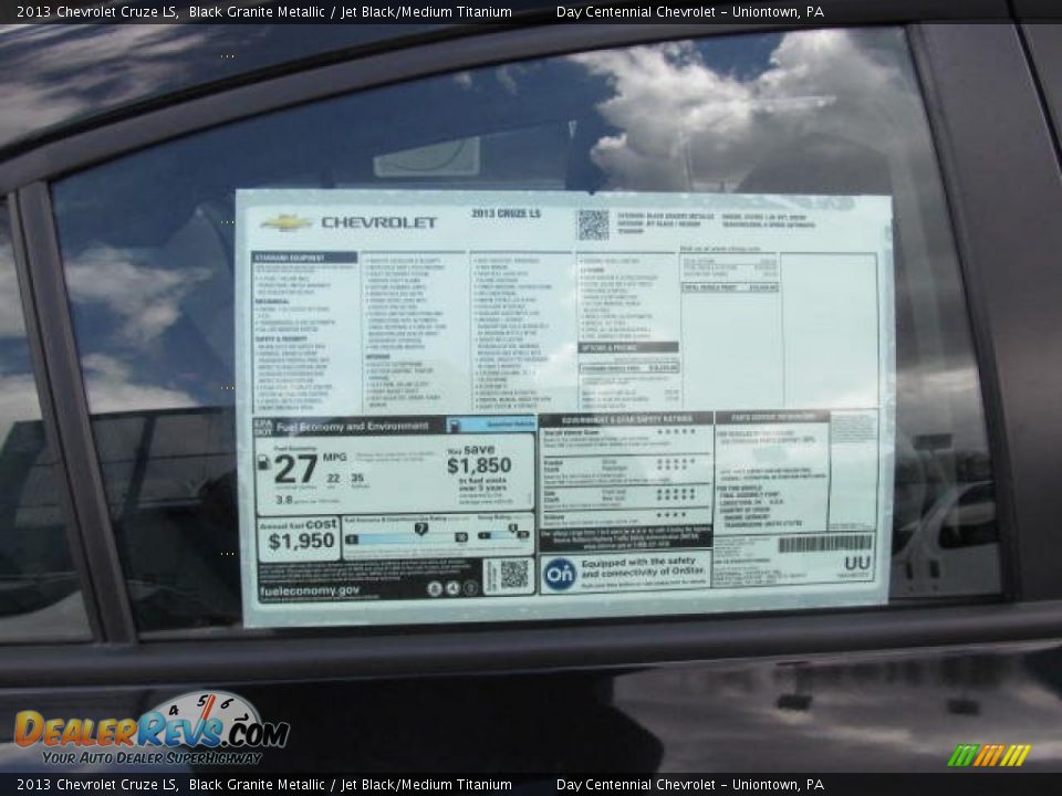 2013 Chevrolet Cruze LS Black Granite Metallic / Jet Black/Medium Titanium Photo #7
