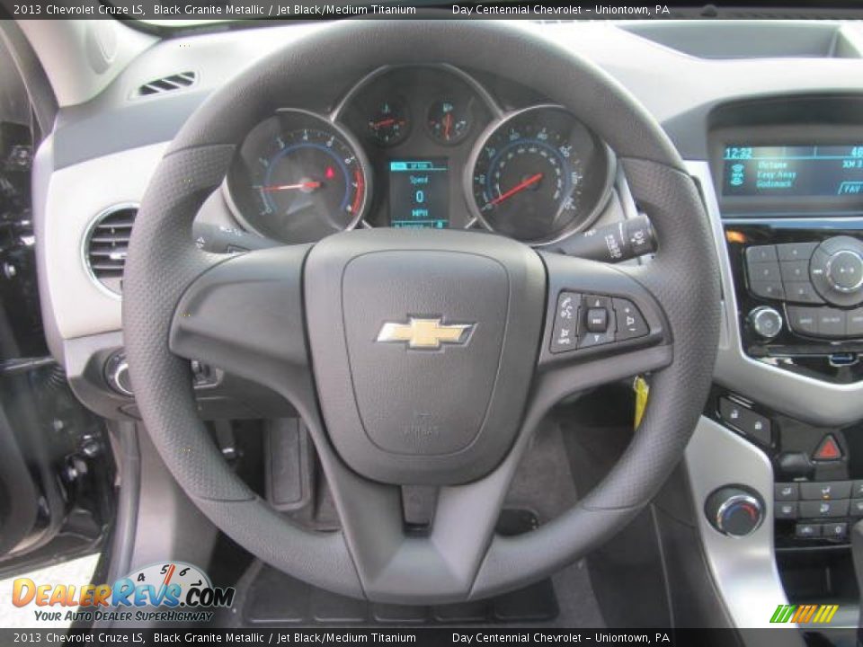 2013 Chevrolet Cruze LS Black Granite Metallic / Jet Black/Medium Titanium Photo #15