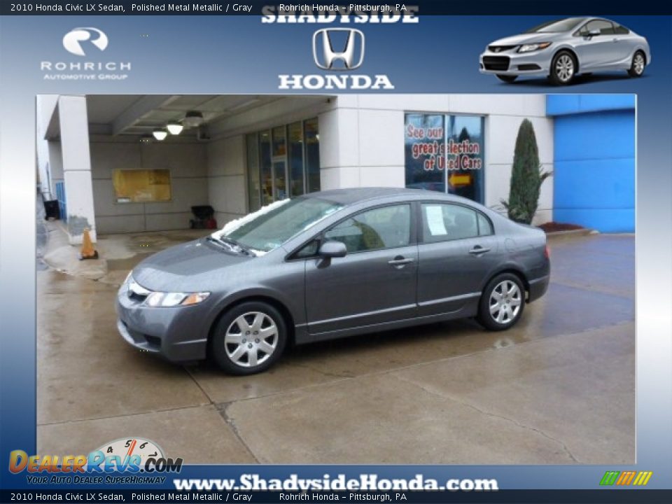 2010 Honda Civic LX Sedan Polished Metal Metallic / Gray Photo #1
