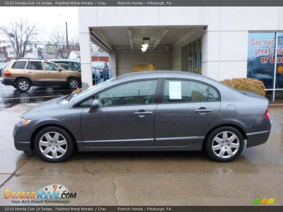 2010 Honda Civic LX Sedan Polished Metal Metallic / Gray Photo #2