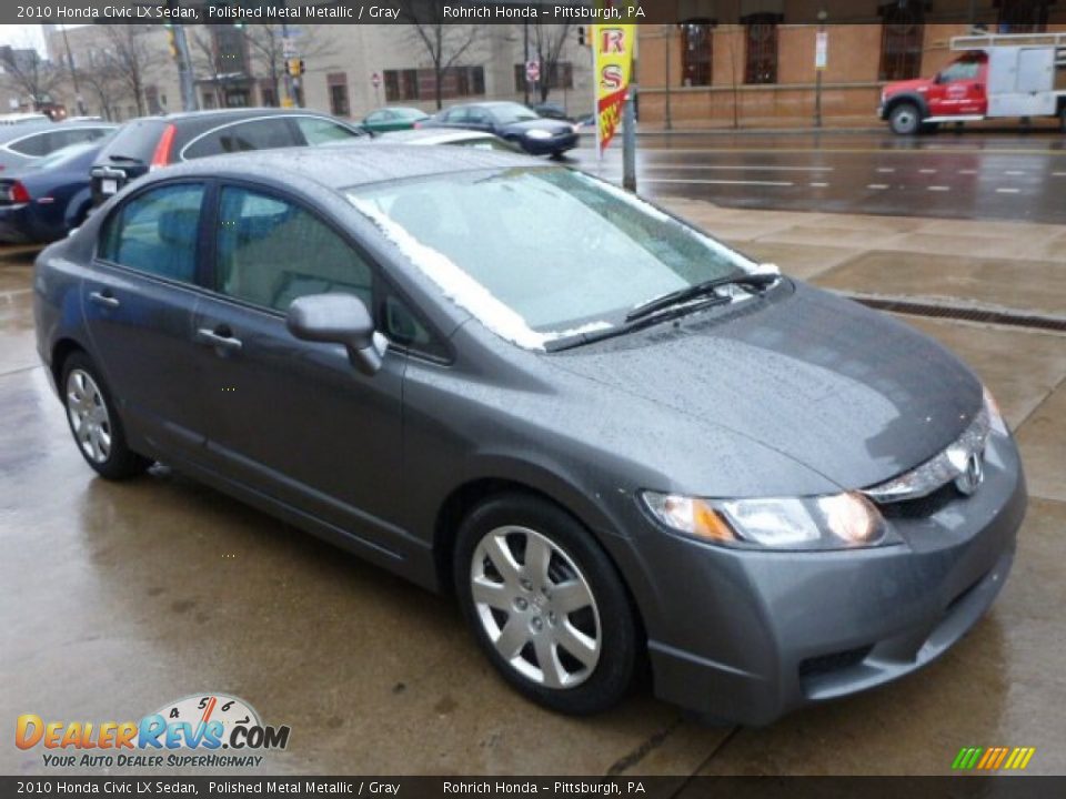 2010 Honda Civic LX Sedan Polished Metal Metallic / Gray Photo #3