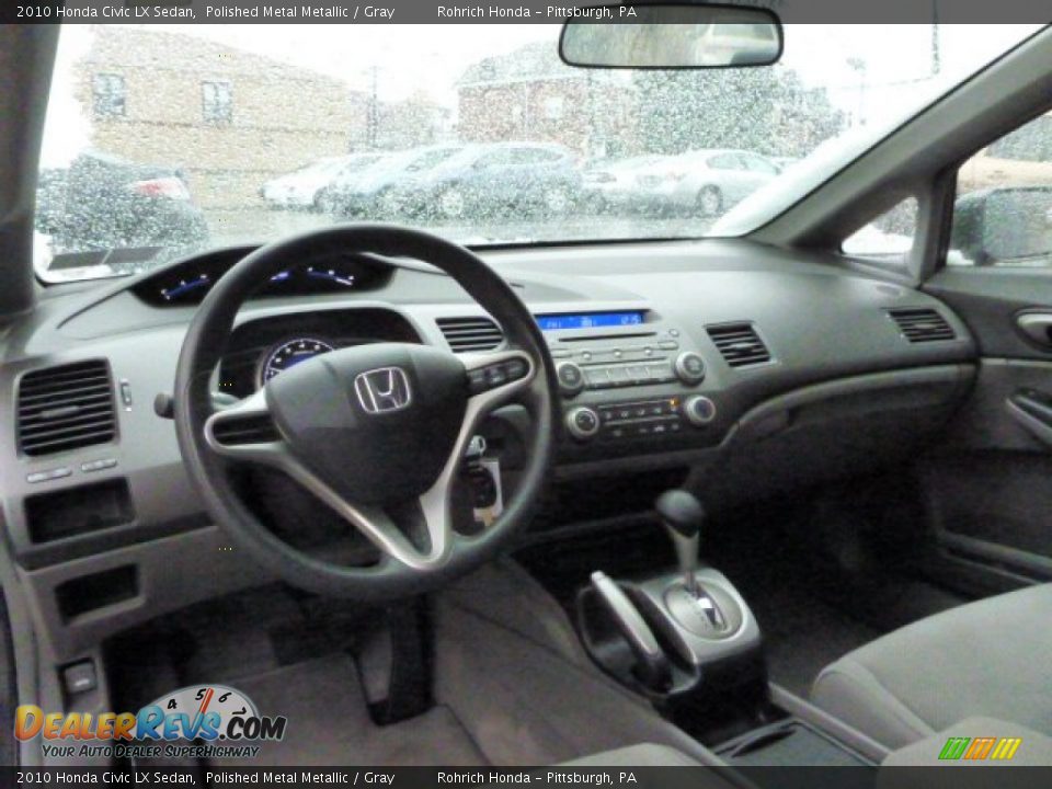 2010 Honda Civic LX Sedan Polished Metal Metallic / Gray Photo #6