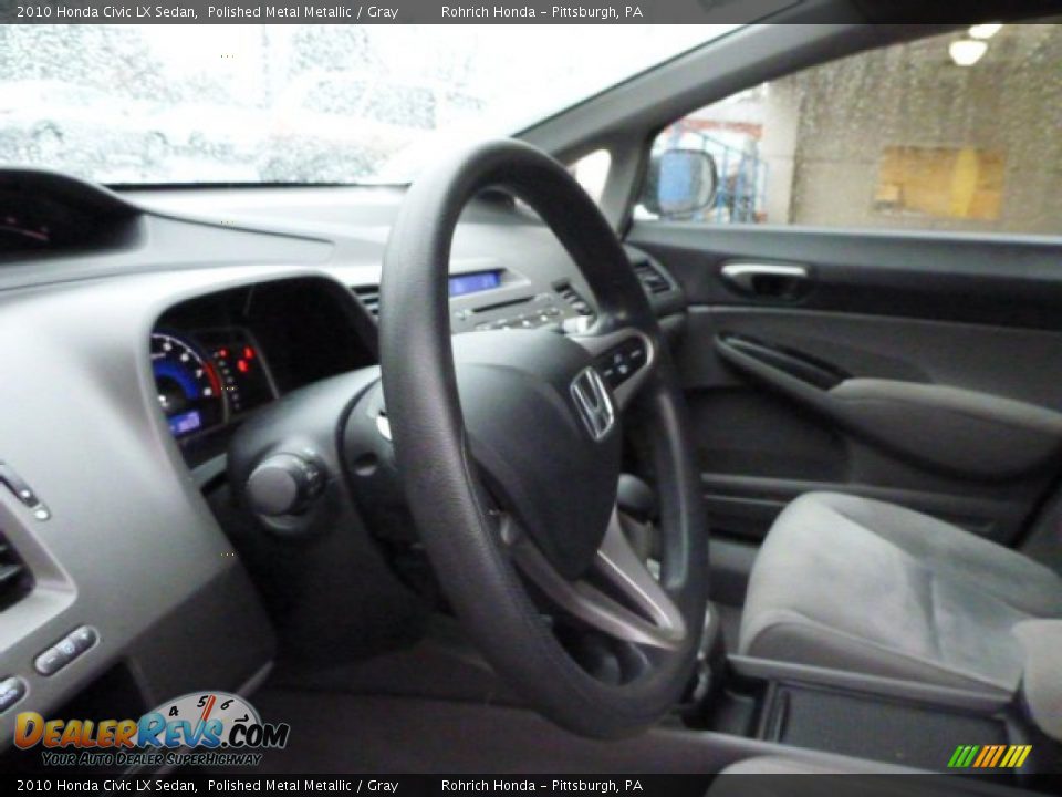 2010 Honda Civic LX Sedan Polished Metal Metallic / Gray Photo #7