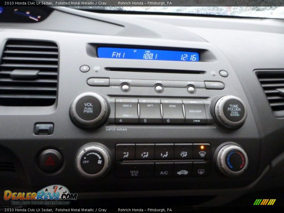 2010 Honda Civic LX Sedan Polished Metal Metallic / Gray Photo #10