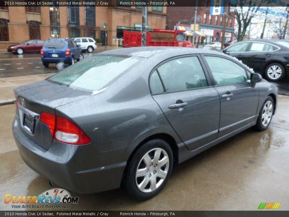 2010 Honda Civic LX Sedan Polished Metal Metallic / Gray Photo #11