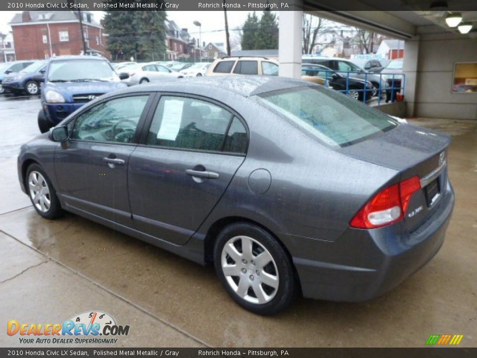 2010 Honda Civic LX Sedan Polished Metal Metallic / Gray Photo #12