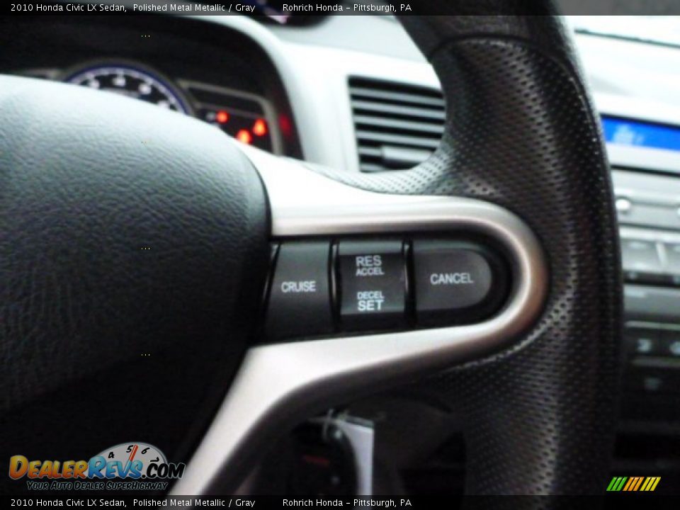 2010 Honda Civic LX Sedan Polished Metal Metallic / Gray Photo #15
