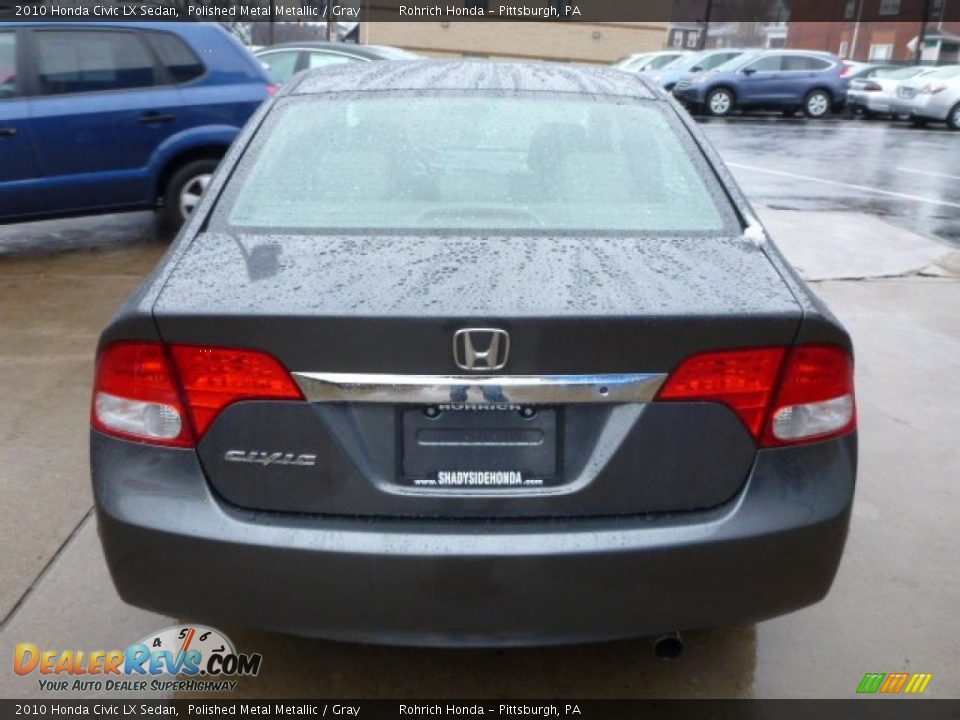 2010 Honda Civic LX Sedan Polished Metal Metallic / Gray Photo #16