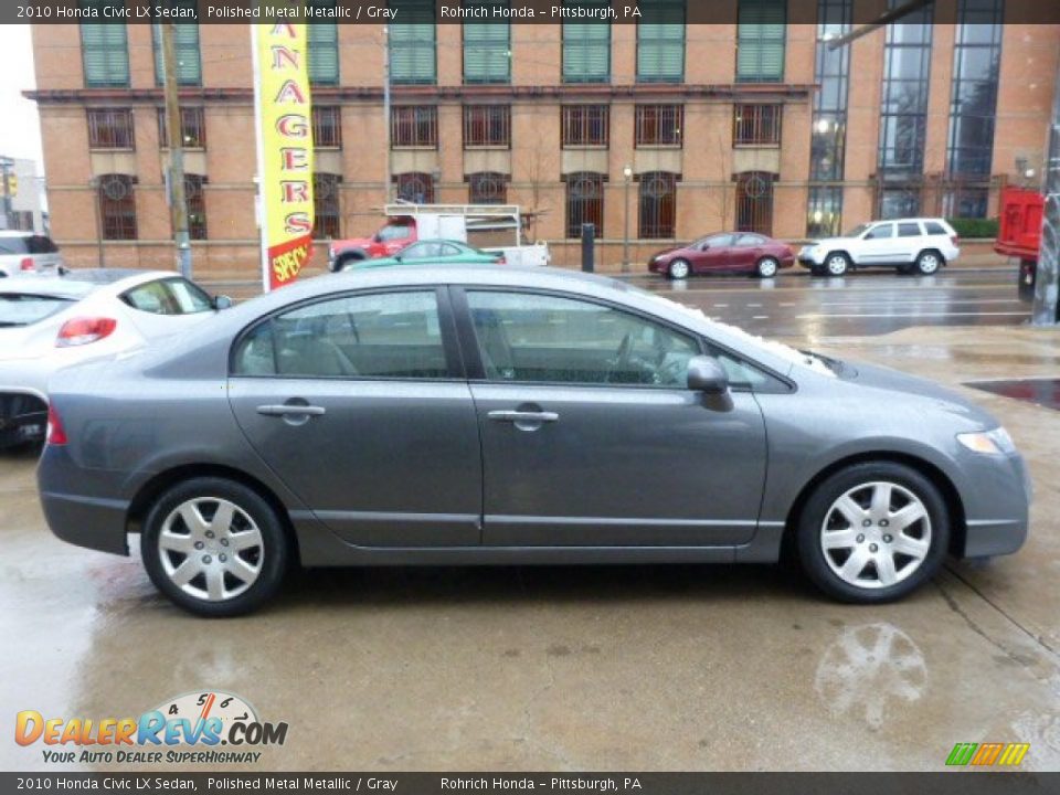 2010 Honda Civic LX Sedan Polished Metal Metallic / Gray Photo #17