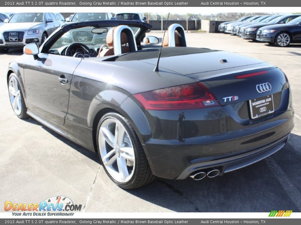 2013 Audi TT S 2.0T quattro Roadster Oolong Gray Metallic / Madras Brown Baseball Optic Leather Photo #6
