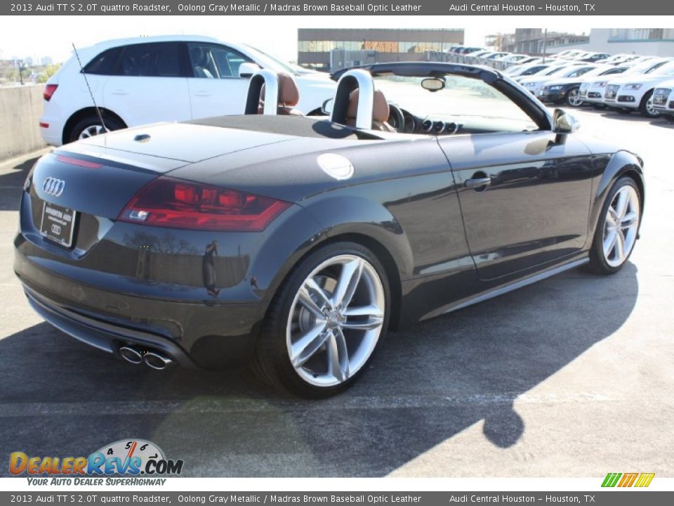 2013 Audi TT S 2.0T quattro Roadster Oolong Gray Metallic / Madras Brown Baseball Optic Leather Photo #8