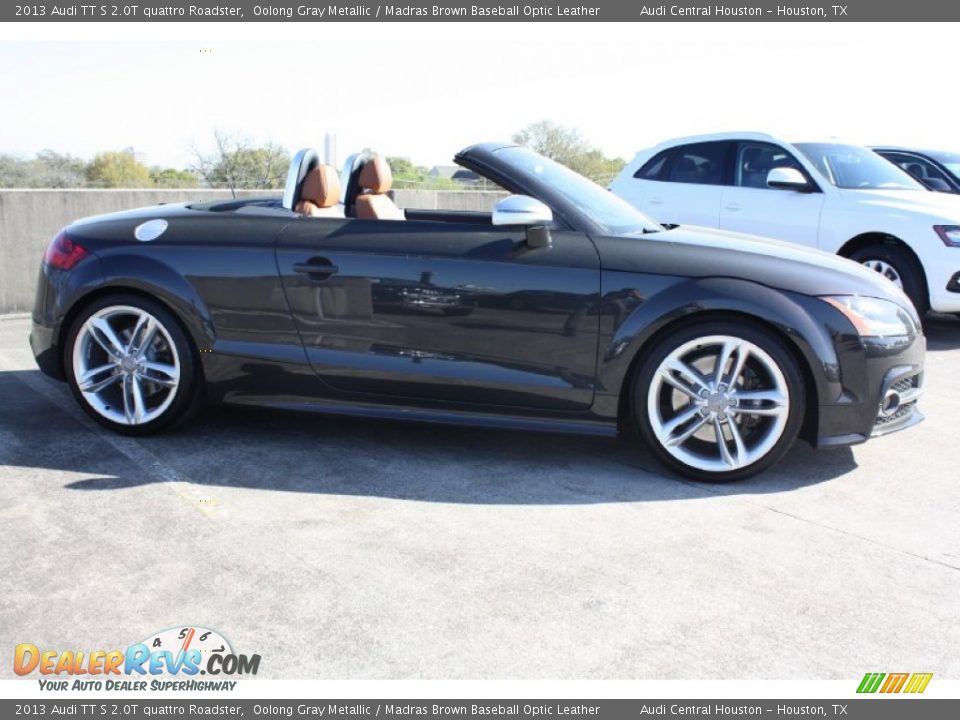 2013 Audi TT S 2.0T quattro Roadster Oolong Gray Metallic / Madras Brown Baseball Optic Leather Photo #9