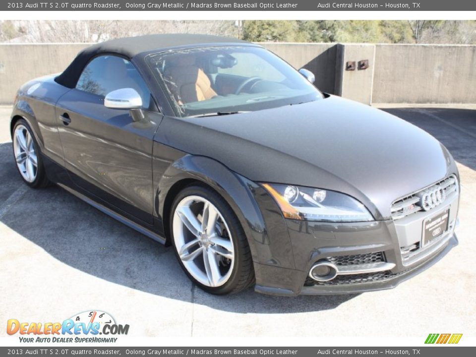 2013 Audi TT S 2.0T quattro Roadster Oolong Gray Metallic / Madras Brown Baseball Optic Leather Photo #10