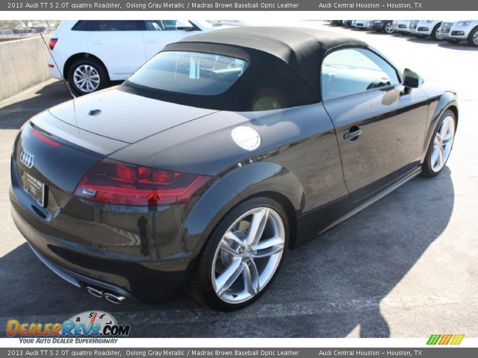 2013 Audi TT S 2.0T quattro Roadster Oolong Gray Metallic / Madras Brown Baseball Optic Leather Photo #11