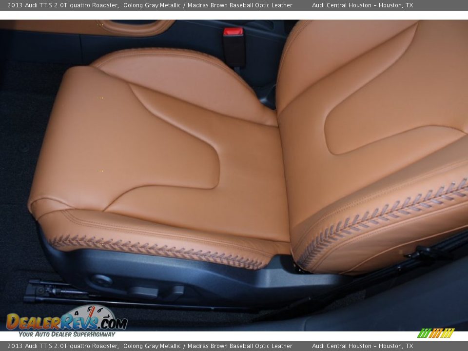 2013 Audi TT S 2.0T quattro Roadster Oolong Gray Metallic / Madras Brown Baseball Optic Leather Photo #15