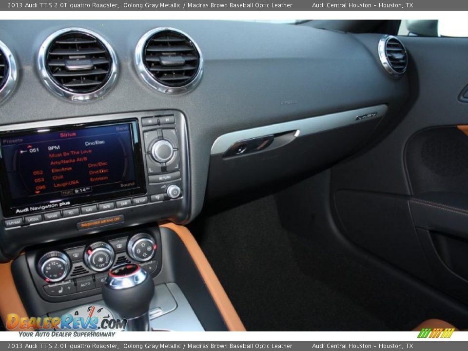 2013 Audi TT S 2.0T quattro Roadster Oolong Gray Metallic / Madras Brown Baseball Optic Leather Photo #17