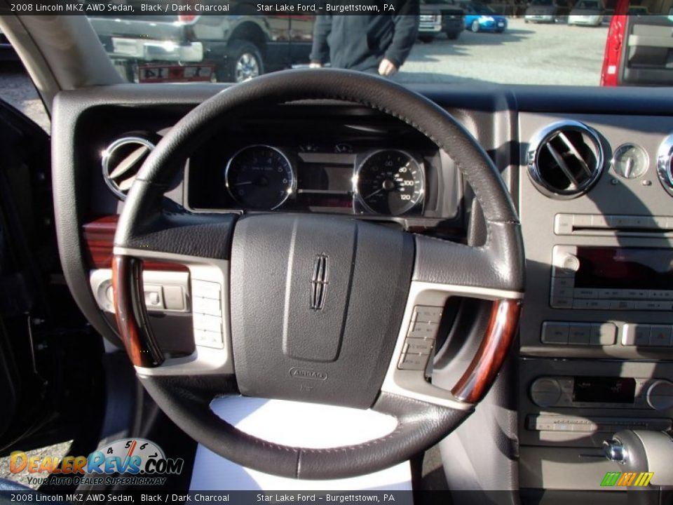 2008 Lincoln MKZ AWD Sedan Black / Dark Charcoal Photo #13