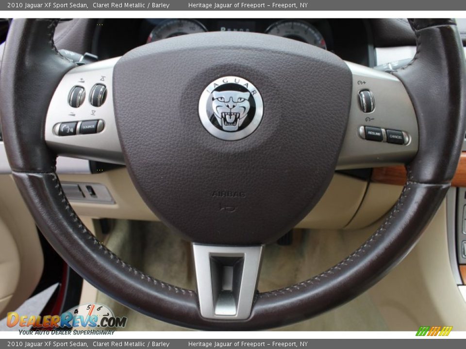 2010 Jaguar XF Sport Sedan Claret Red Metallic / Barley Photo #26