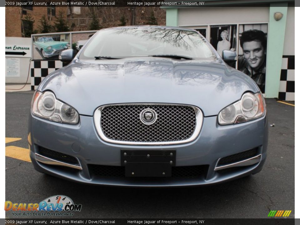 2009 Jaguar XF Luxury Azure Blue Metallic / Dove/Charcoal Photo #2