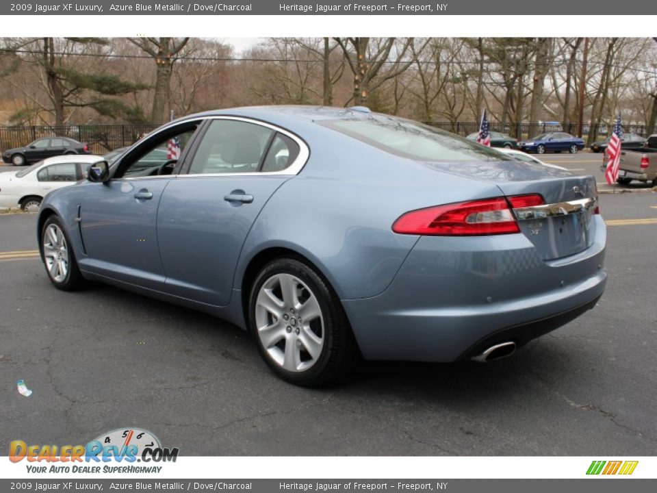 2009 Jaguar XF Luxury Azure Blue Metallic / Dove/Charcoal Photo #4