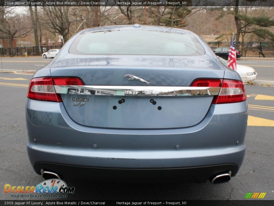 2009 Jaguar XF Luxury Azure Blue Metallic / Dove/Charcoal Photo #5
