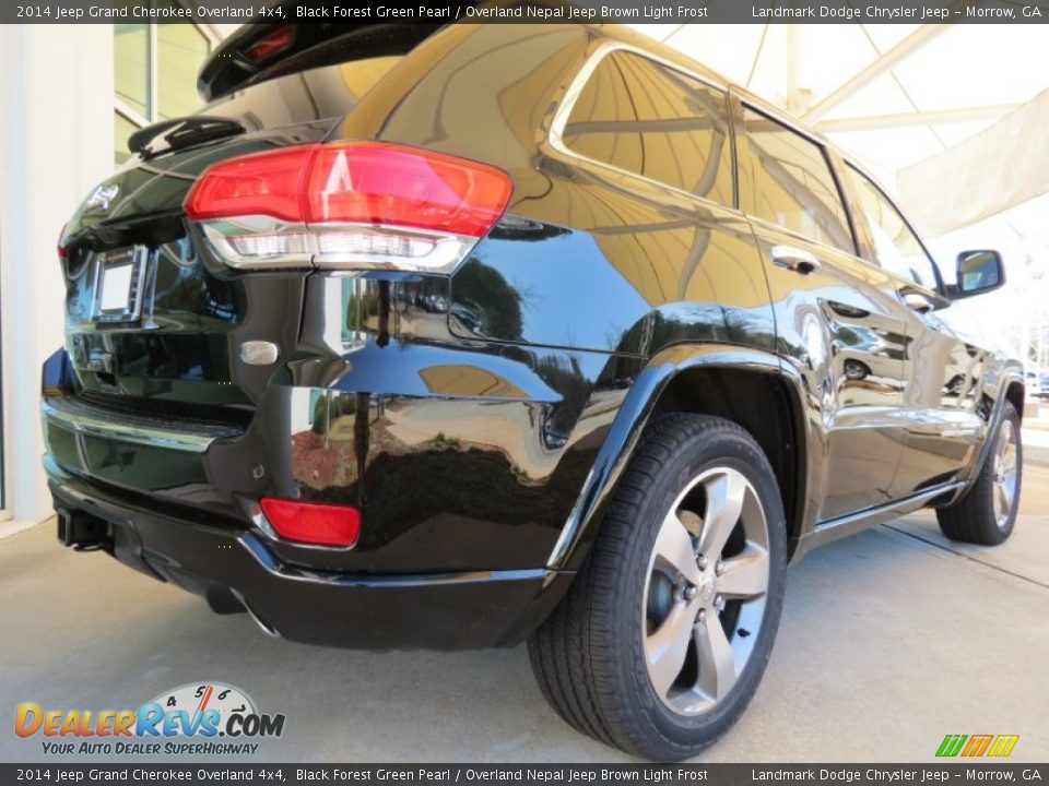 2014 Jeep Grand Cherokee Overland 4x4 Black Forest Green Pearl / Overland Nepal Jeep Brown Light Frost Photo #3