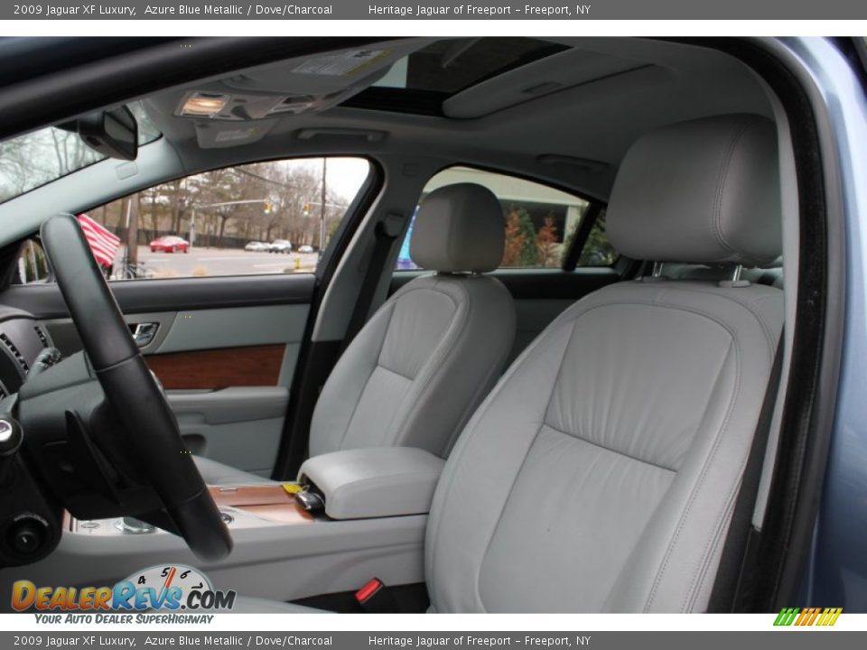 2009 Jaguar XF Luxury Azure Blue Metallic / Dove/Charcoal Photo #21