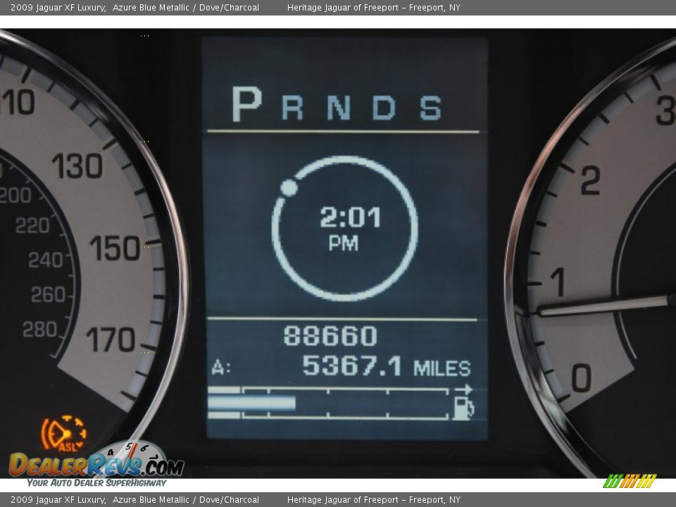 2009 Jaguar XF Luxury Azure Blue Metallic / Dove/Charcoal Photo #27