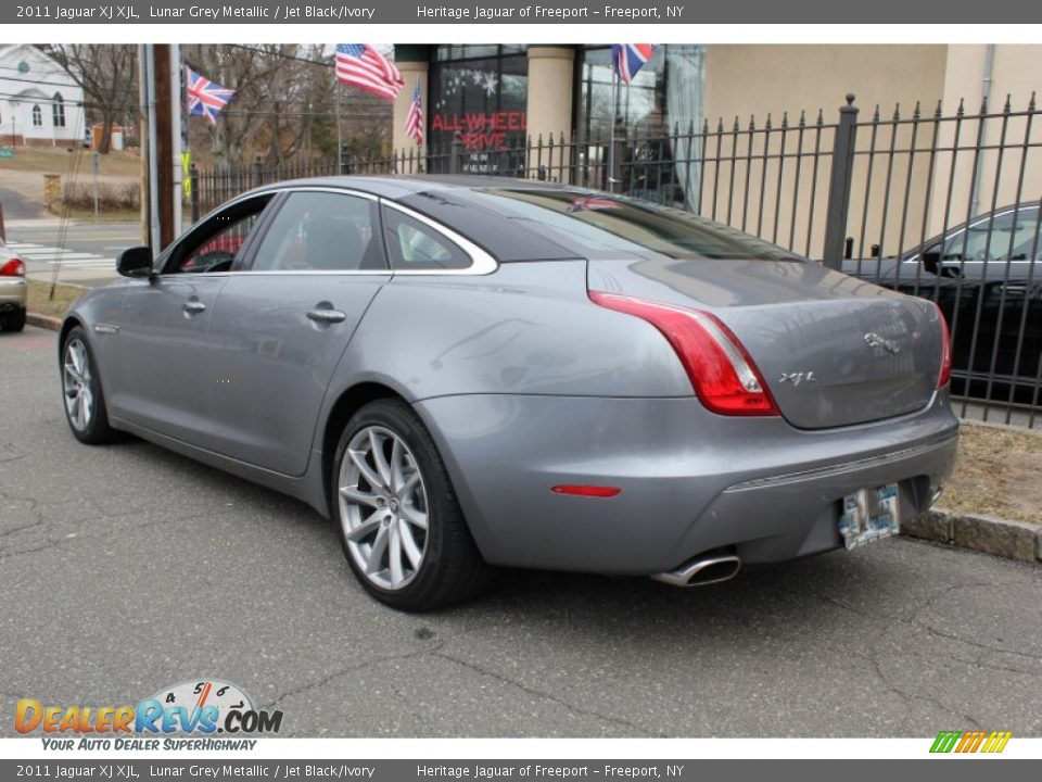 2011 Jaguar XJ XJL Lunar Grey Metallic / Jet Black/Ivory Photo #4