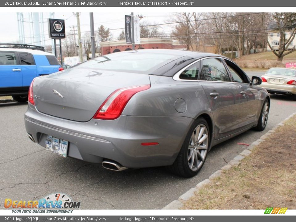 2011 Jaguar XJ XJL Lunar Grey Metallic / Jet Black/Ivory Photo #6