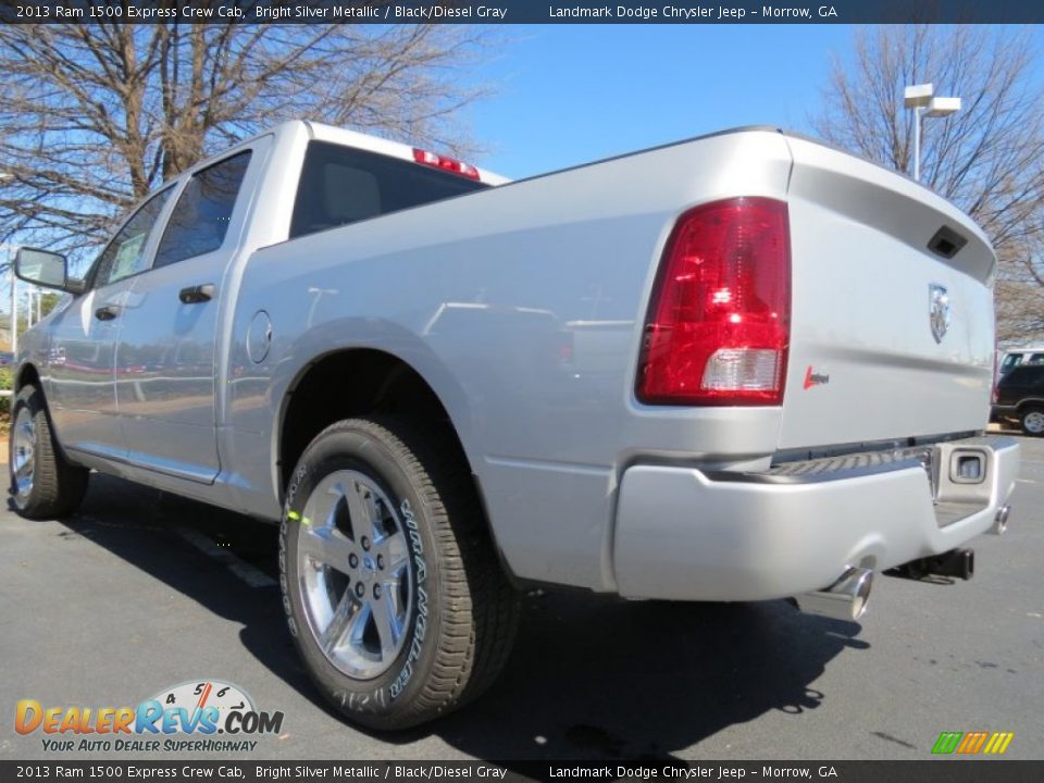 2013 Ram 1500 Express Crew Cab Bright Silver Metallic / Black/Diesel Gray Photo #2