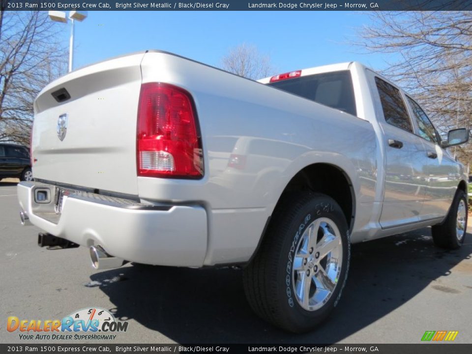 2013 Ram 1500 Express Crew Cab Bright Silver Metallic / Black/Diesel Gray Photo #3