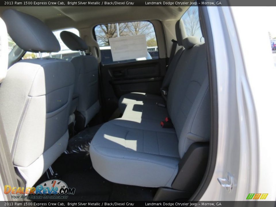 2013 Ram 1500 Express Crew Cab Bright Silver Metallic / Black/Diesel Gray Photo #8
