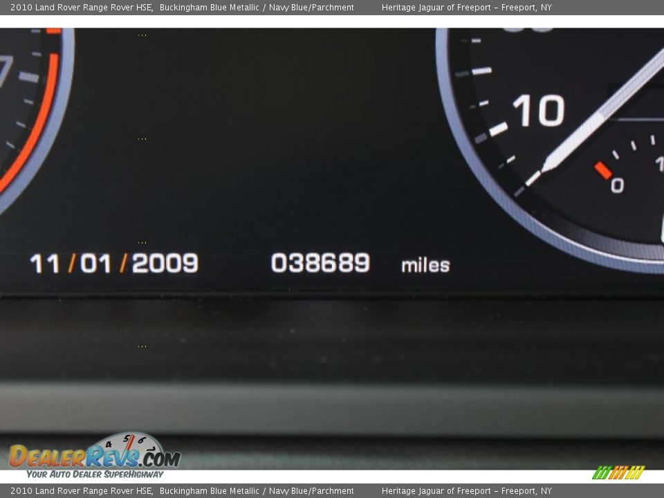 2010 Land Rover Range Rover HSE Buckingham Blue Metallic / Navy Blue/Parchment Photo #29