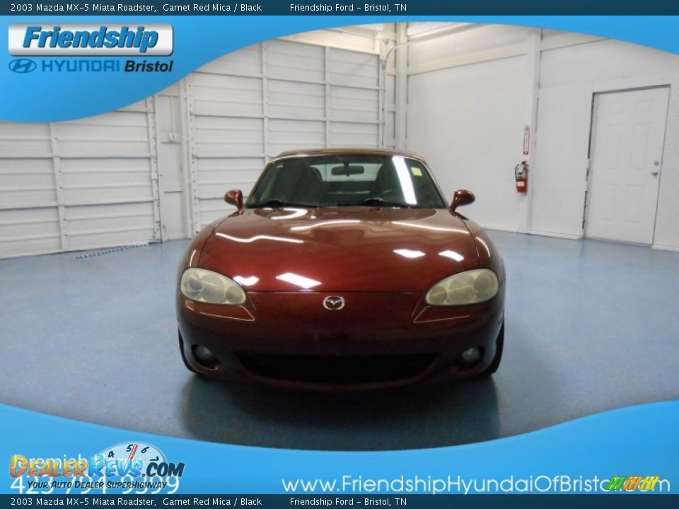 2003 Mazda MX-5 Miata Roadster Garnet Red Mica / Black Photo #3
