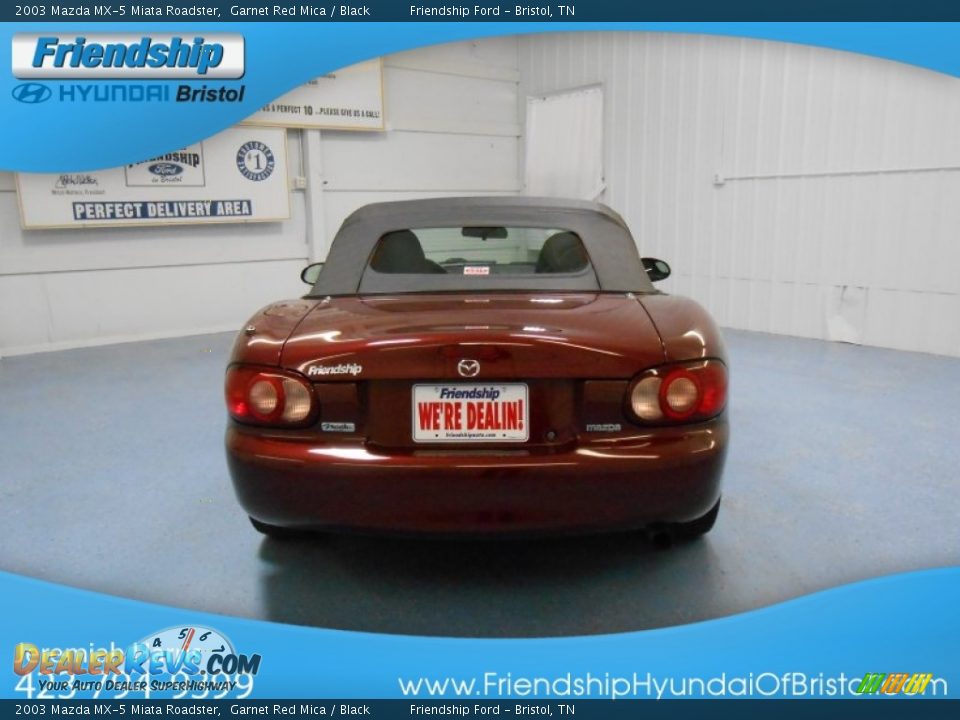 2003 Mazda MX-5 Miata Roadster Garnet Red Mica / Black Photo #7