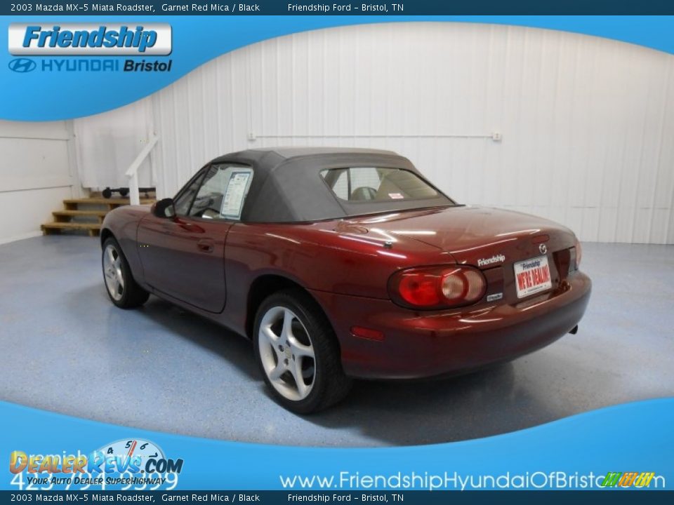 2003 Mazda MX-5 Miata Roadster Garnet Red Mica / Black Photo #8
