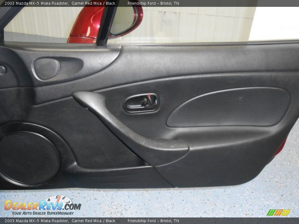 2003 Mazda MX-5 Miata Roadster Garnet Red Mica / Black Photo #16