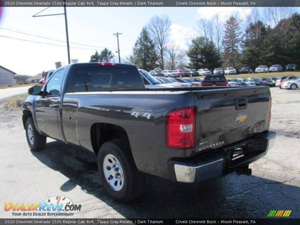 2010 Chevrolet Silverado 1500 Regular Cab 4x4 Taupe Gray Metallic / Dark Titanium Photo #4