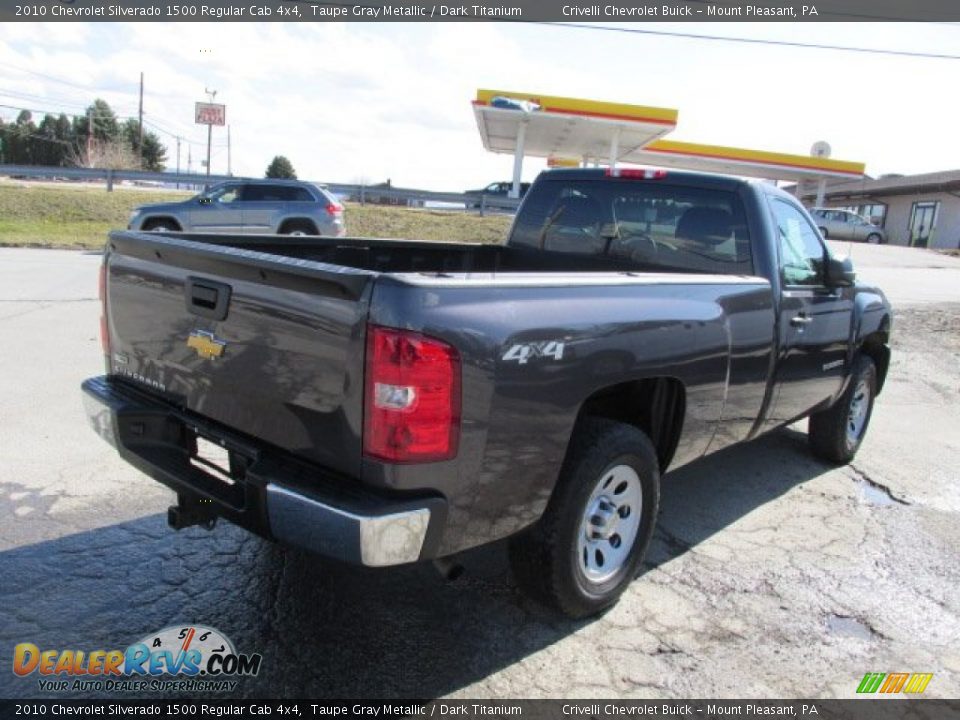 2010 Chevrolet Silverado 1500 Regular Cab 4x4 Taupe Gray Metallic / Dark Titanium Photo #6