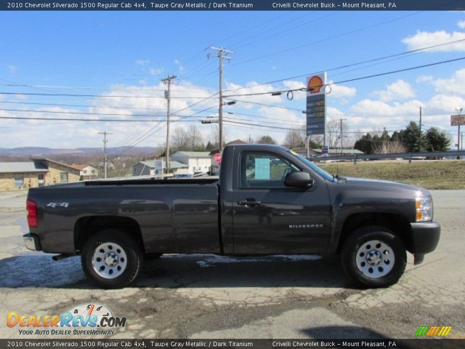 2010 Chevrolet Silverado 1500 Regular Cab 4x4 Taupe Gray Metallic / Dark Titanium Photo #10