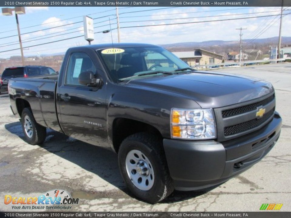 2010 Chevrolet Silverado 1500 Regular Cab 4x4 Taupe Gray Metallic / Dark Titanium Photo #12