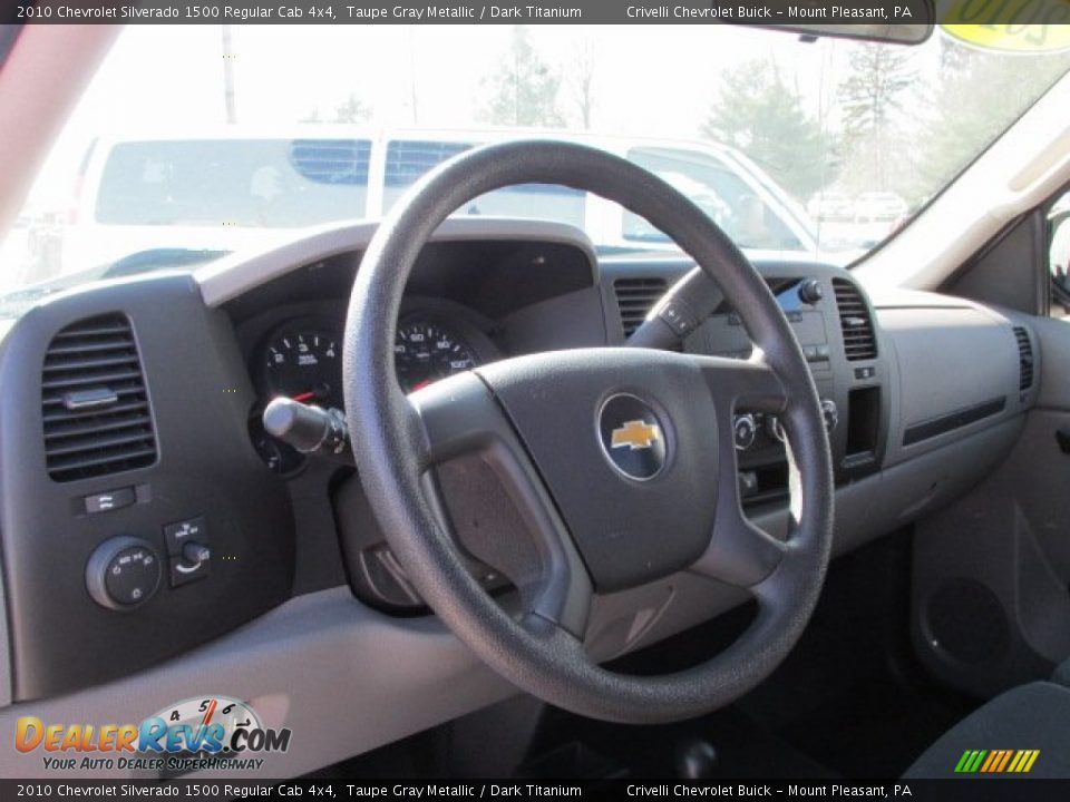 2010 Chevrolet Silverado 1500 Regular Cab 4x4 Taupe Gray Metallic / Dark Titanium Photo #16